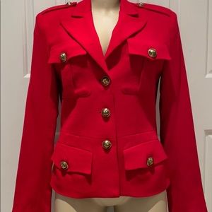 Jeffrey Halper Military Red Blazer